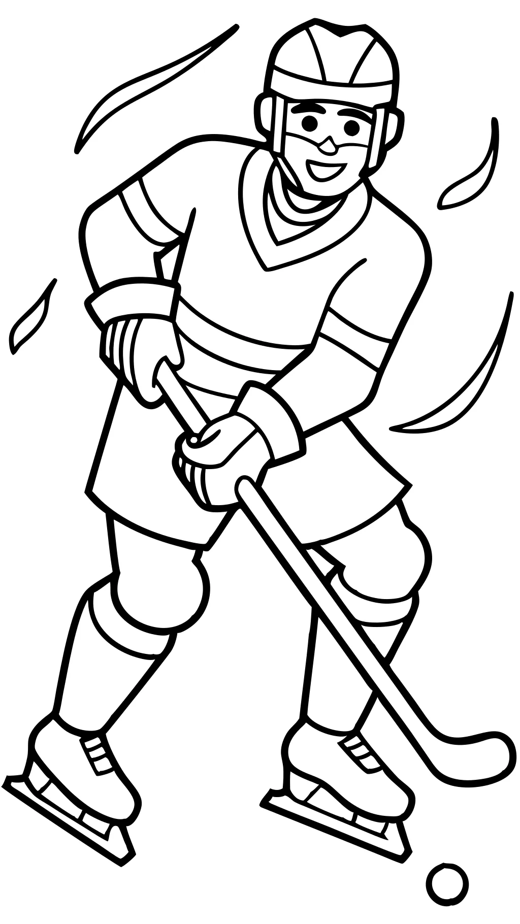 hockey player coloring page